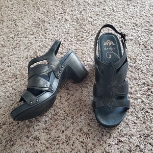 Dansko Black Heeled Sandals